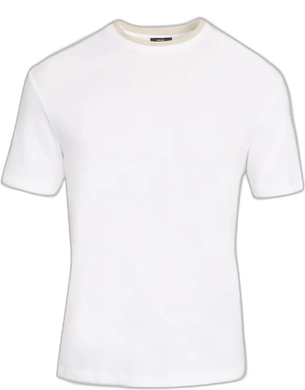 Tipped Cotton Crewneck T-shirt