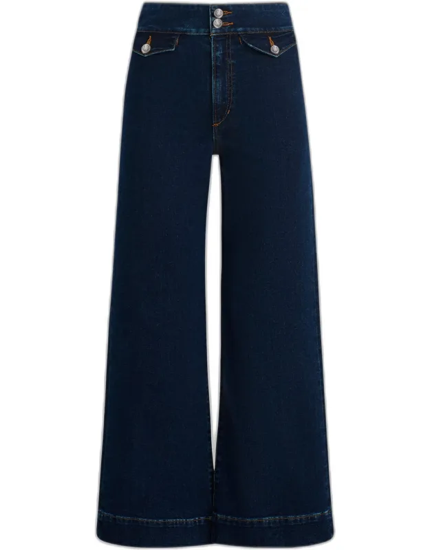 The Ellia Wide-leg Ankle Jeans