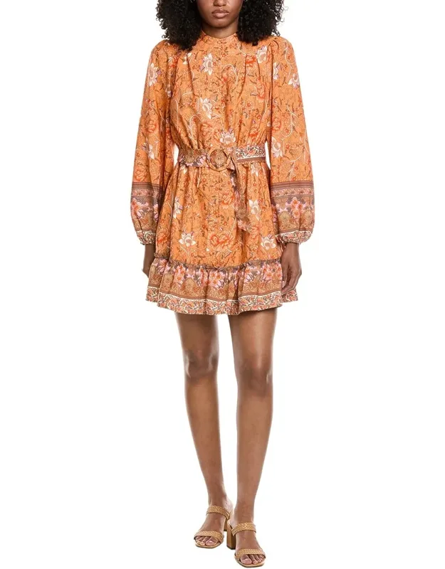 Floral Border Print Shirtdress