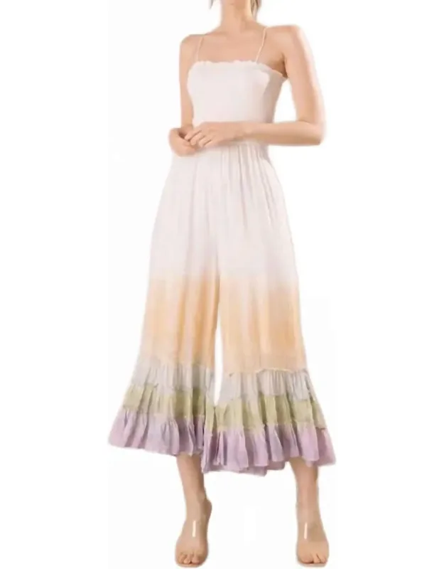 Tie Dye Wide Leg Jumpsuit