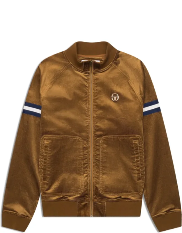 Cordurato Track Jacket With Plush Stretch And Contrast Stripe Panels