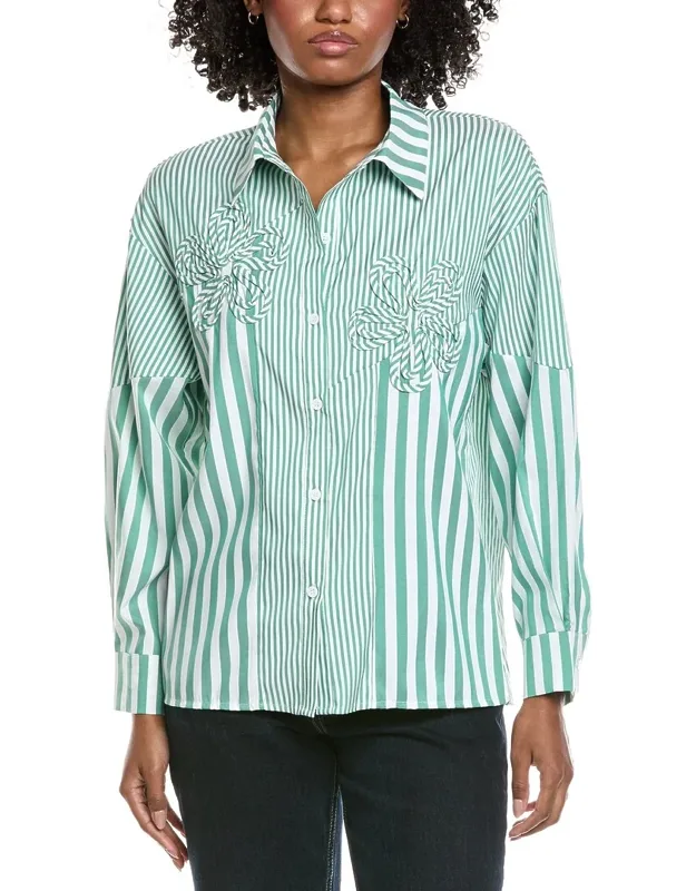 Stripped Floral Shirt