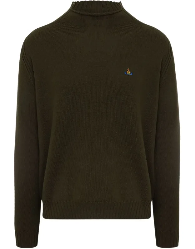 Ribbed High Neck Sweater