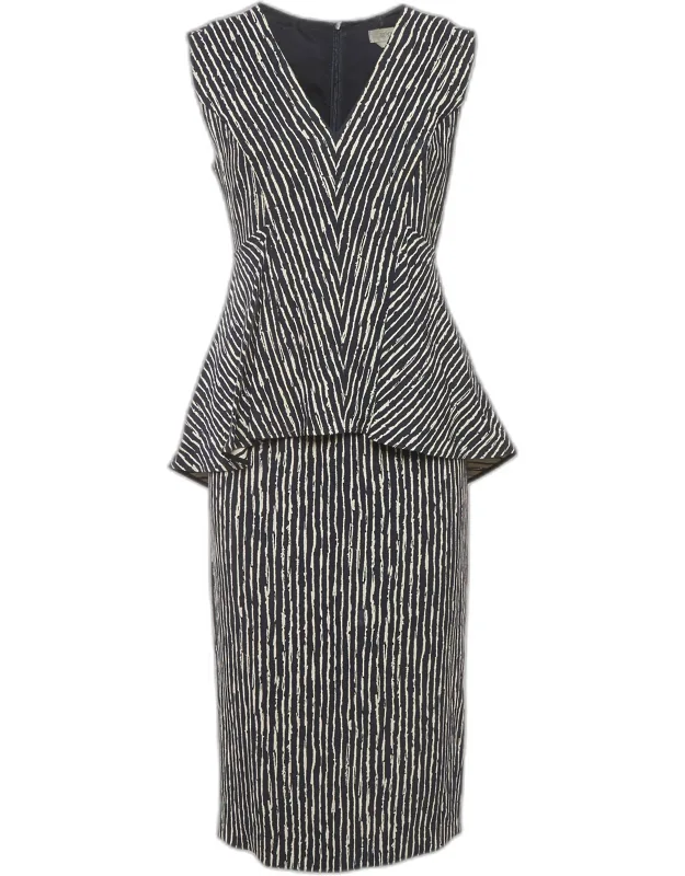 Crepe Peplum Mini Dress