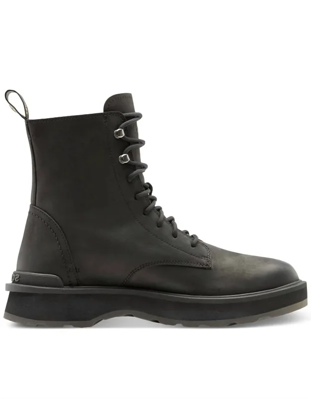 Hi-line Lace Boot With Waterproof Upper And Rubber Outsole