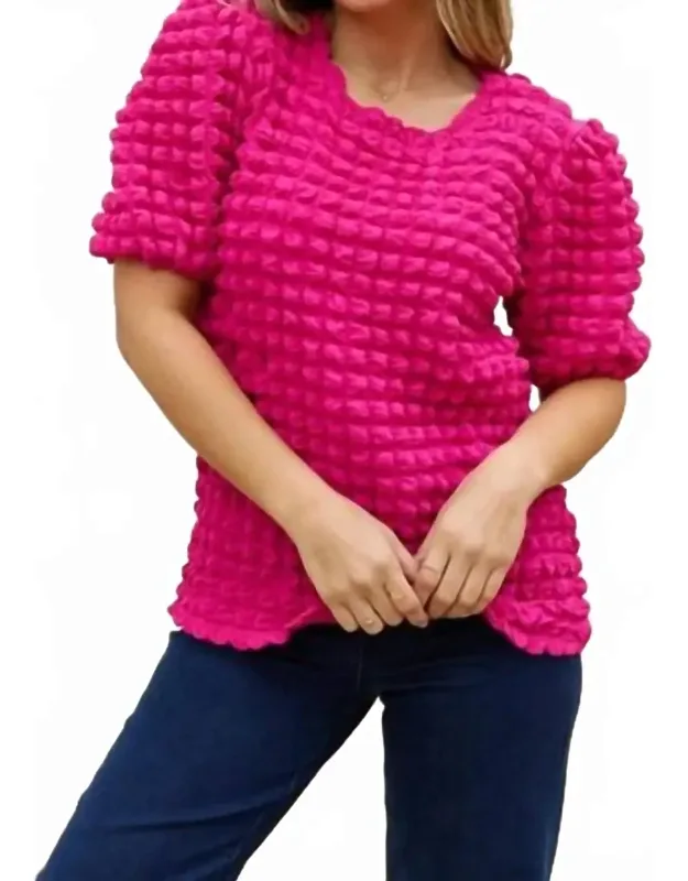 Textured Bubble Top