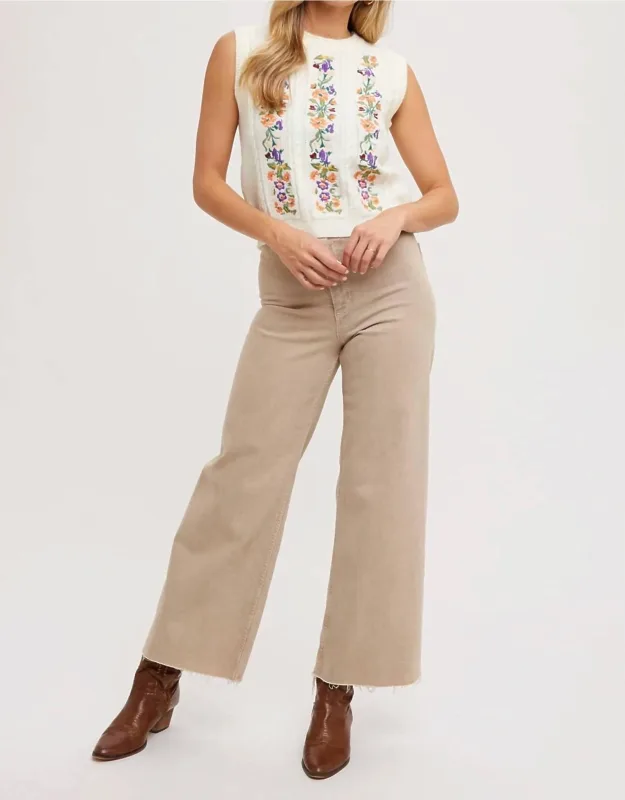 Storybook Garden Sleeveless Sweater Top
