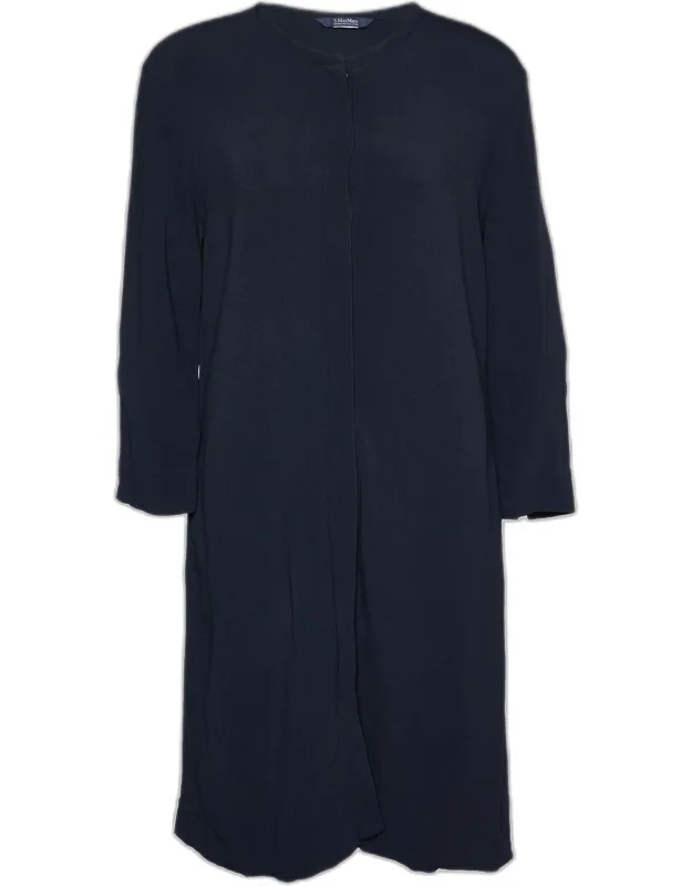 Crepe Button Front Shirt Midi Dress