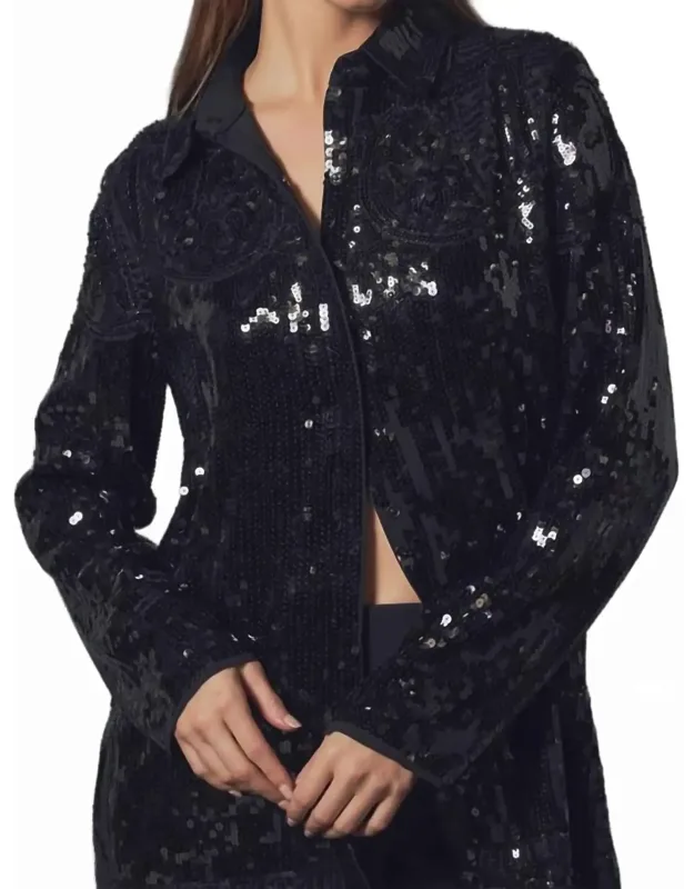 Sequins Dress Shirt