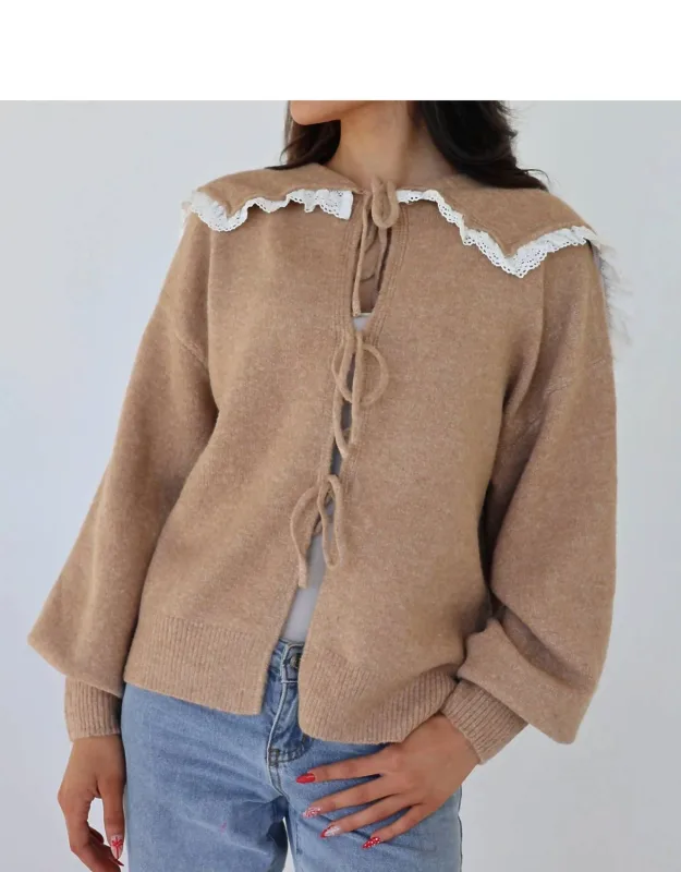 Opalite Lace Collar Sweater
