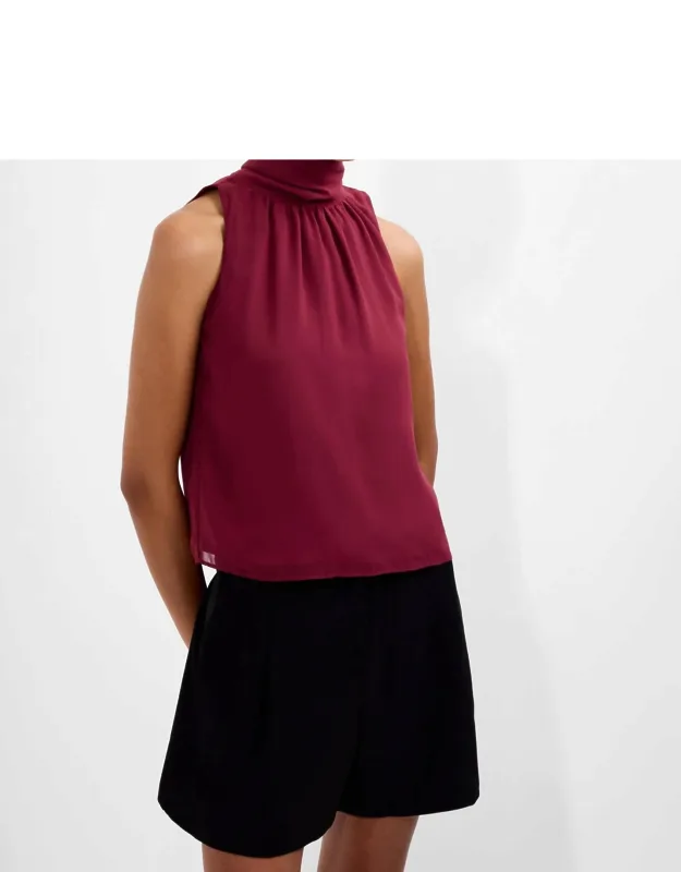 Chiffon Sleeveless Bow Top