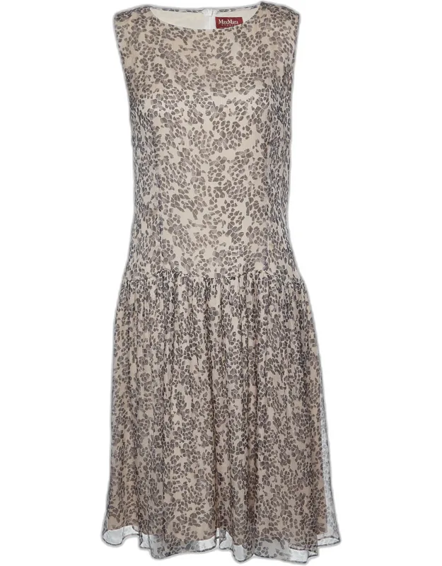 Printed Silk Sleeveless Dress