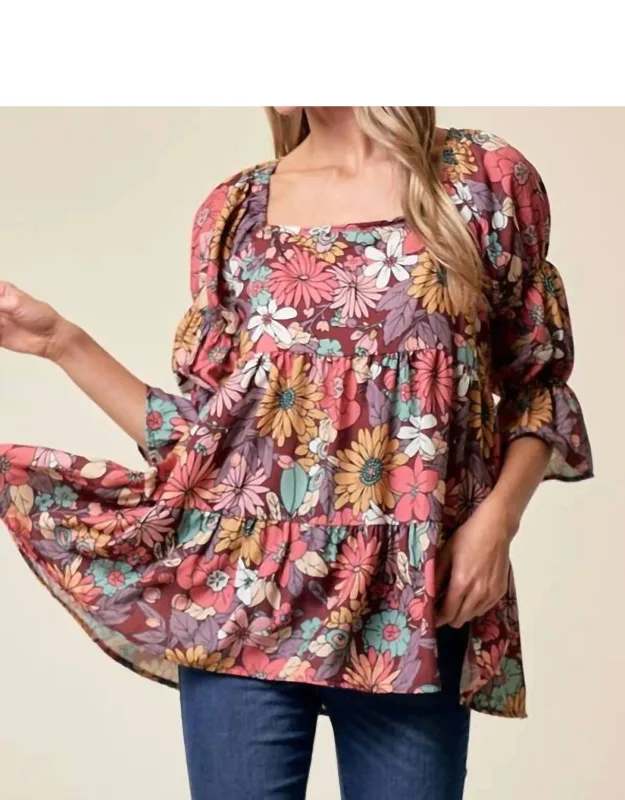 Amelia's Ruffle Floral Top