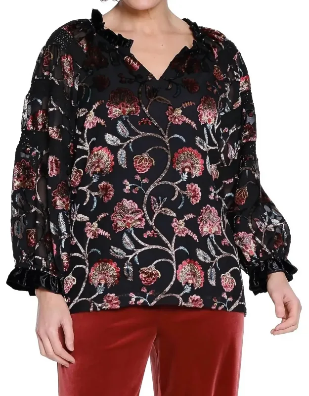 Burnout Velvet Top