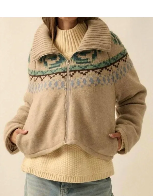 Fair Isle Sweater Jacket