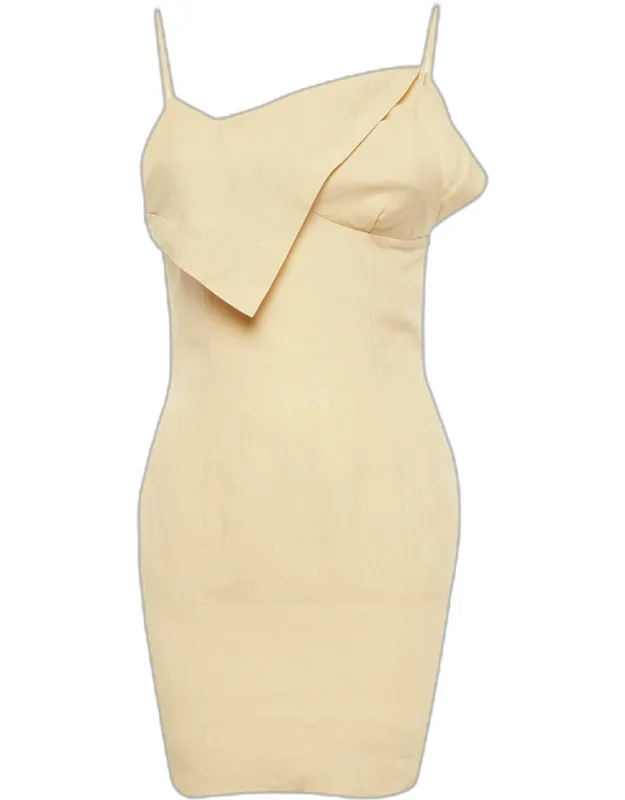 Linen Backless Mini Dress