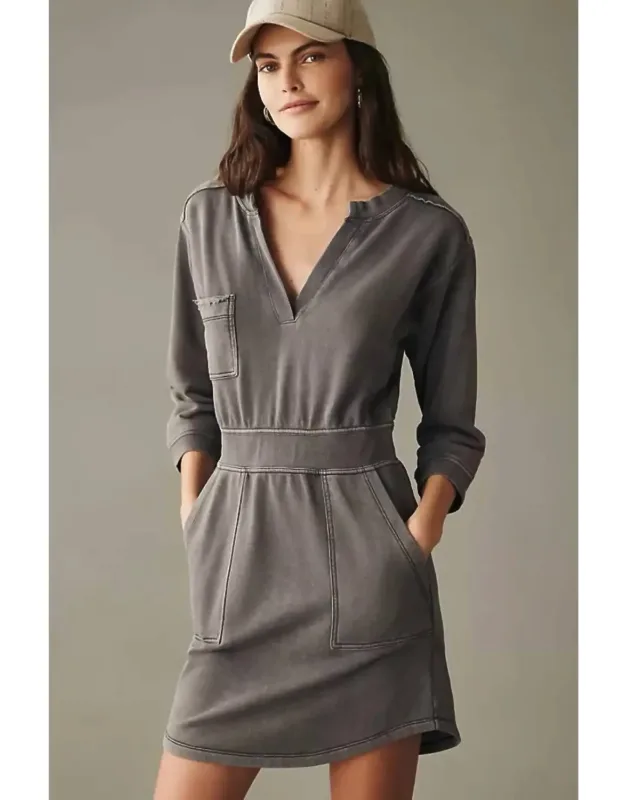 Washed French Terry Dress