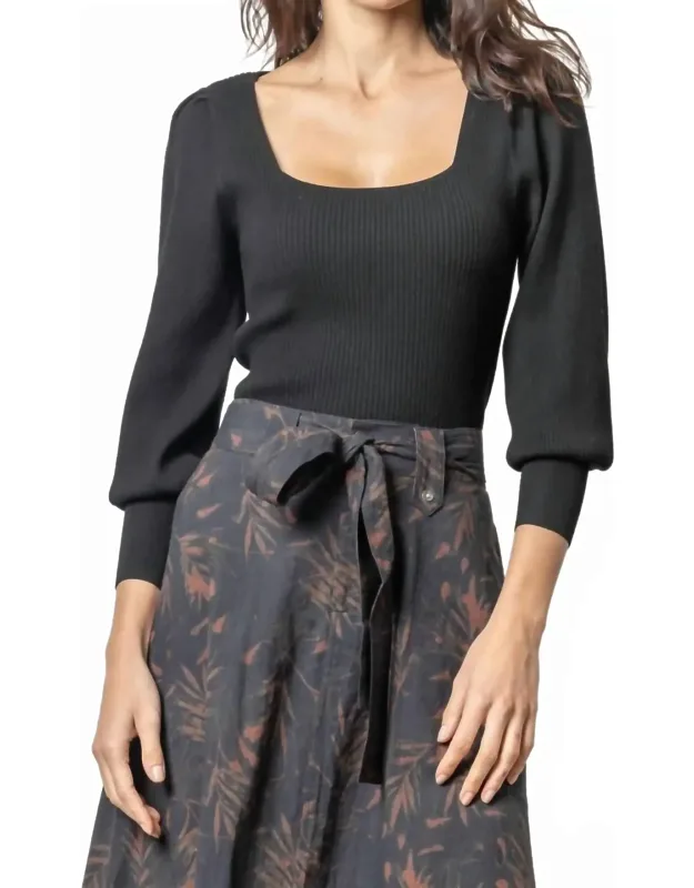 Full Sleeve Square Neck Sweater