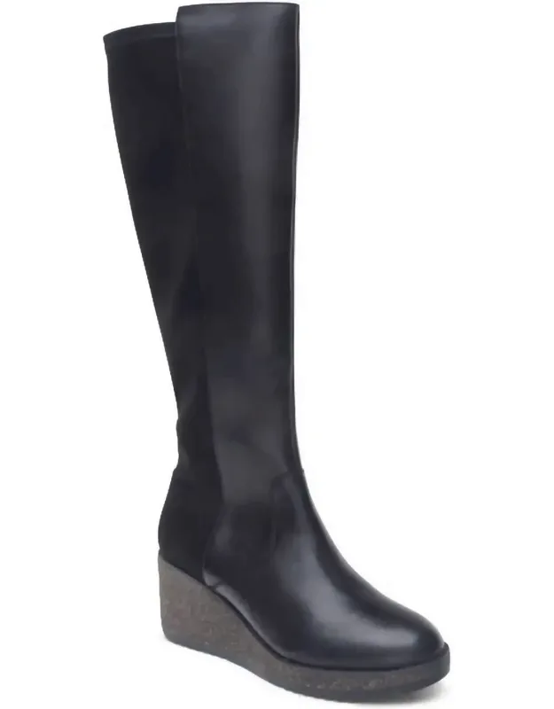 Rose Wedge Tall Boots