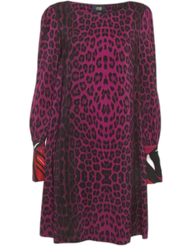 Printed Stretch Crepe Shift Dress