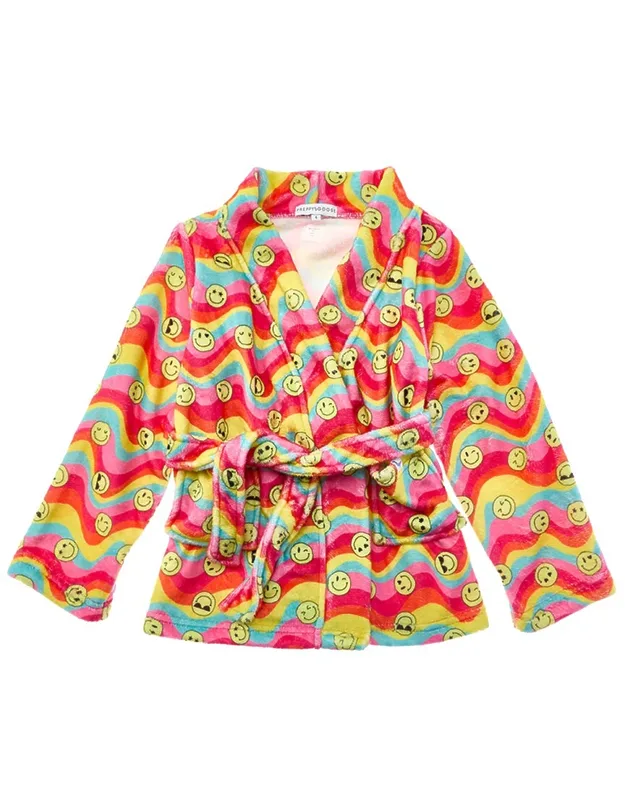 Groovy Smiles Plush Robe