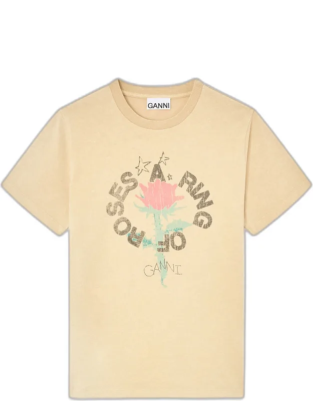 Brown T-shirt With Rose