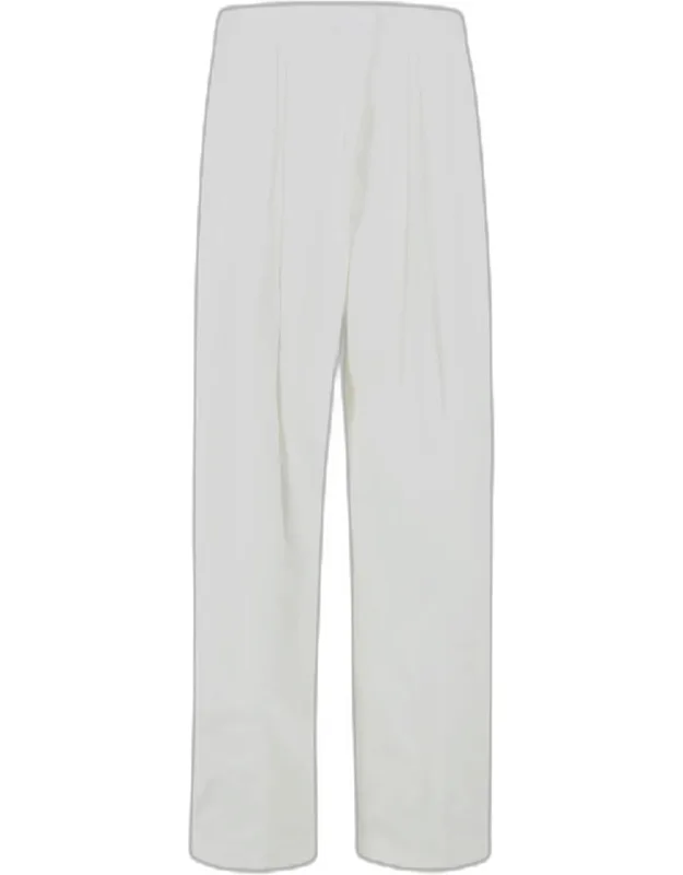 Milk Cotton And Silk Trousers