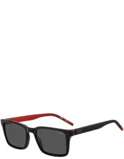 Black Sunglasses With Patterned Temples
