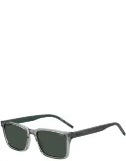 Transparent Sunglasses With Patterned Temples