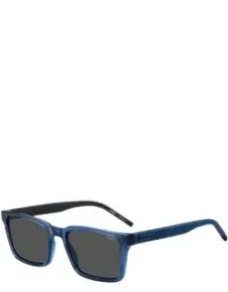 Transparent Sunglasses With Patterned Temples