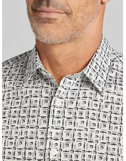 Slim Fit Woven Button Up Shirt