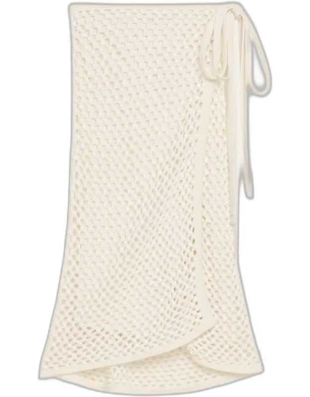 Bonaire Crystal Crochet Midi Wrap Skirt