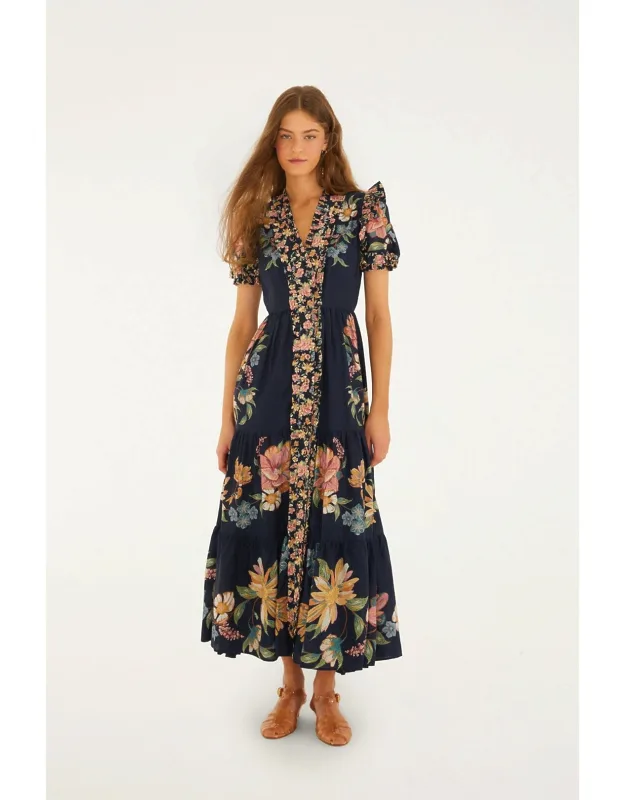Floral Short Sleeve Maxi Dress