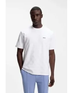 Cotton-blend T-shirt With Tennis-ball Jacquard