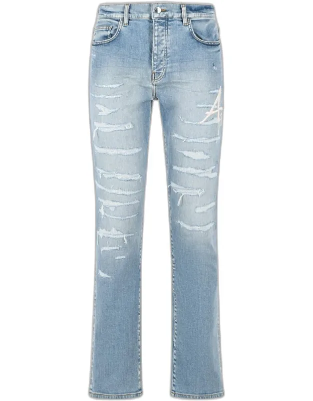 Slim Light Blue Cotton Jeans