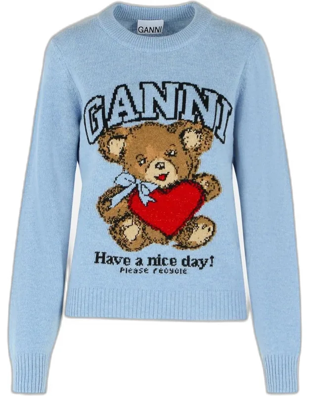 Light Blue Wool Blend Sweater