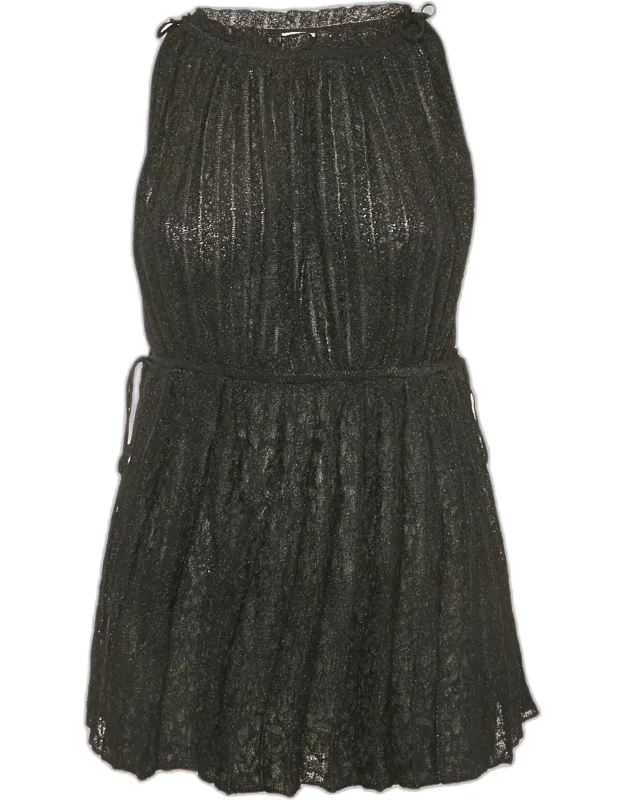 Lurex Knit Sleeveless Tunic Top