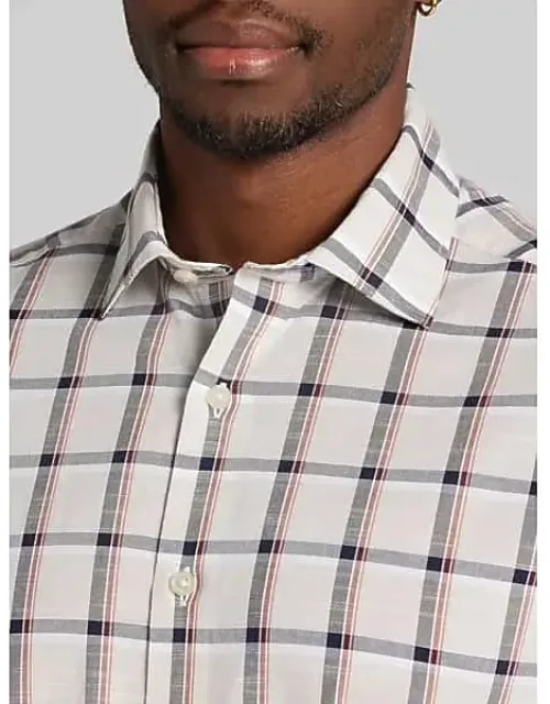 Big & Tall Slim Fit Ombre Plaid Woven Button Up Shirt