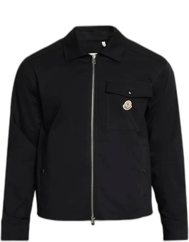 Cotton-blend Gabardine Shirt Jacket
