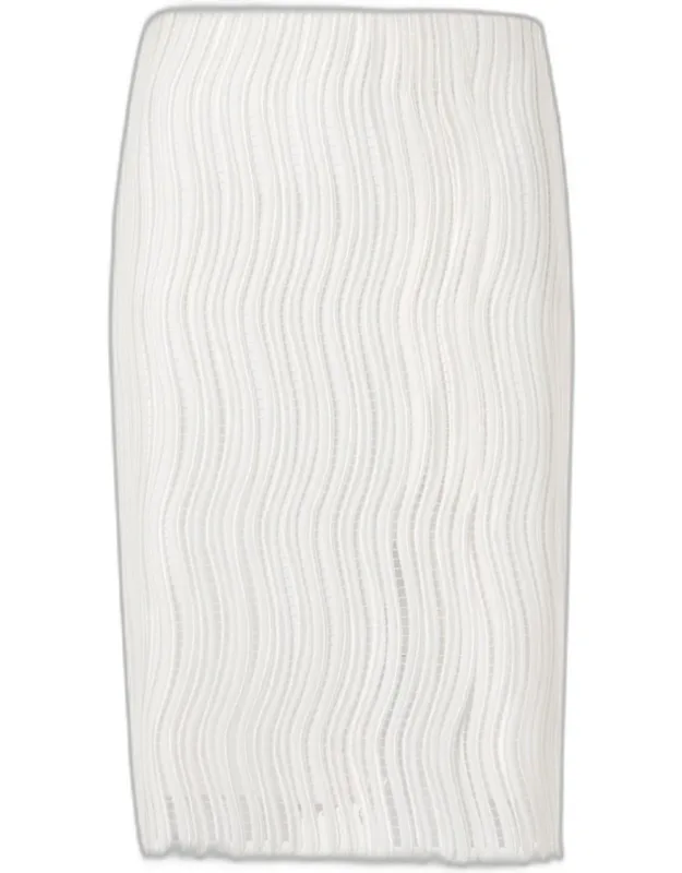 Techno Wave Guipure Slit Skirt