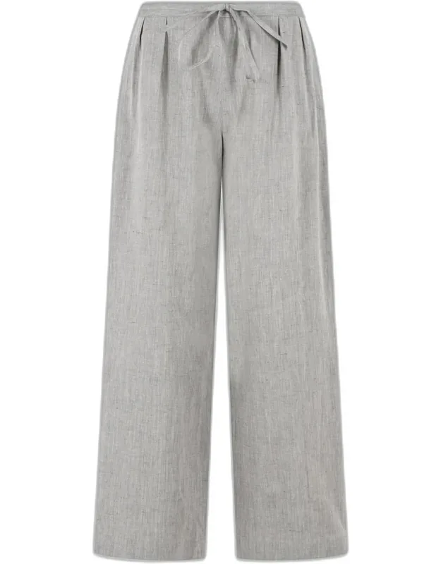 Linen And Cotton Blend Pants