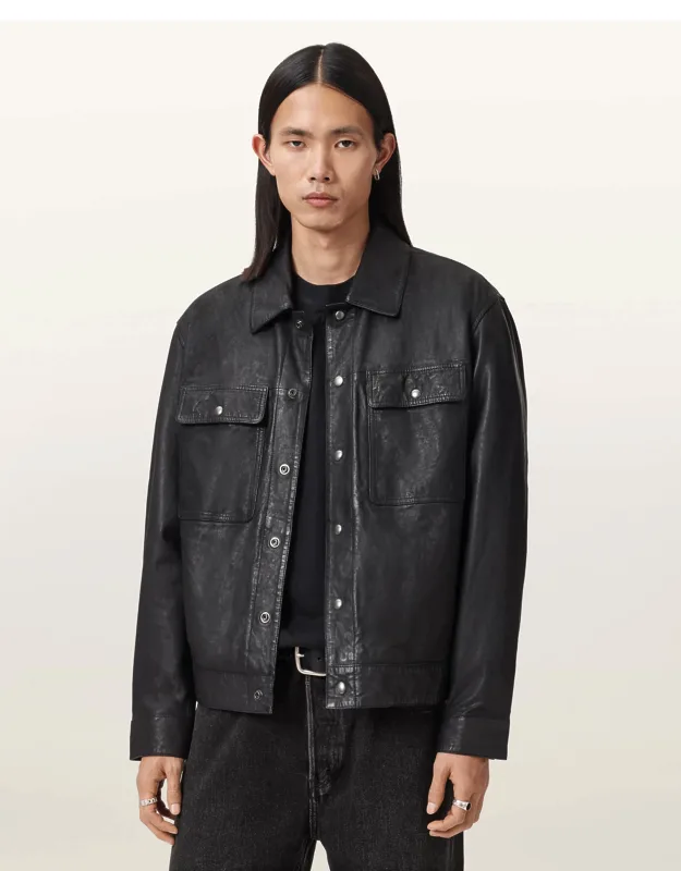 Shelton Leather Trucker Jacket