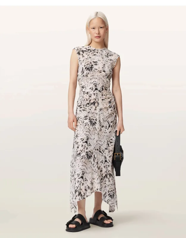 Asymmetric Sleeveless Maxi Dress