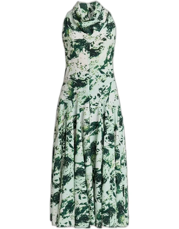 Printed Silk-blend Dress