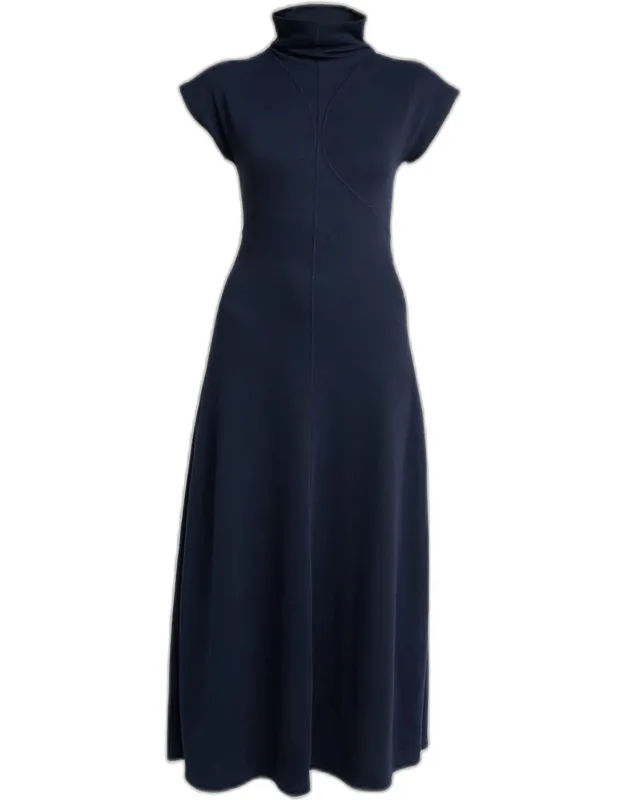 Brea Brushed Knit Turtleneck Midi Dress
