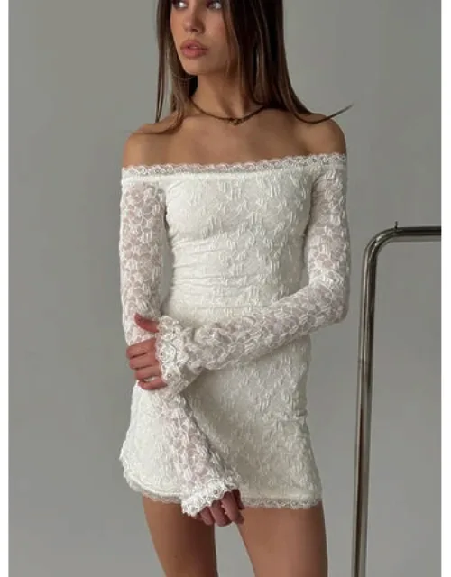 Avenues Long Sleeve Lace Mini Dress