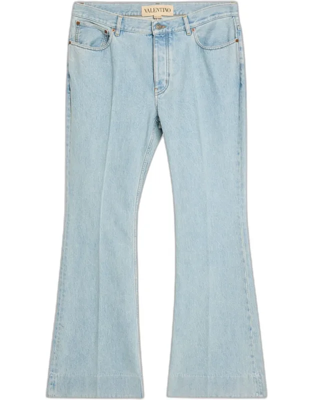 Light-wash Denim Bootcut Jeans