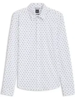 Boss Printed Regular-fit Shirt In Performance-stretch Jersey - Casual Shirt