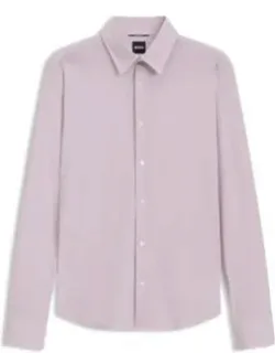 Printed Regular-fit Shirt In Performance-stretch Jersey