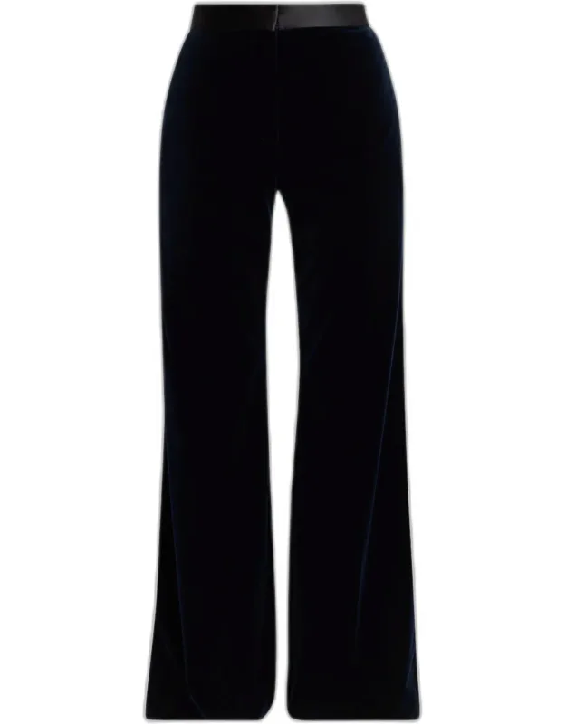 Alina Tailored Velvet Flare Trousers